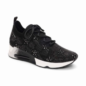 Ash Lucky Shine Knit Sneakers Damen Schwarz | 778214-816
